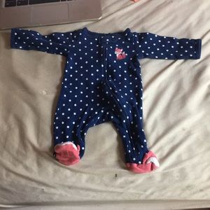 Newborn sized fox themed zip up one piece never worn